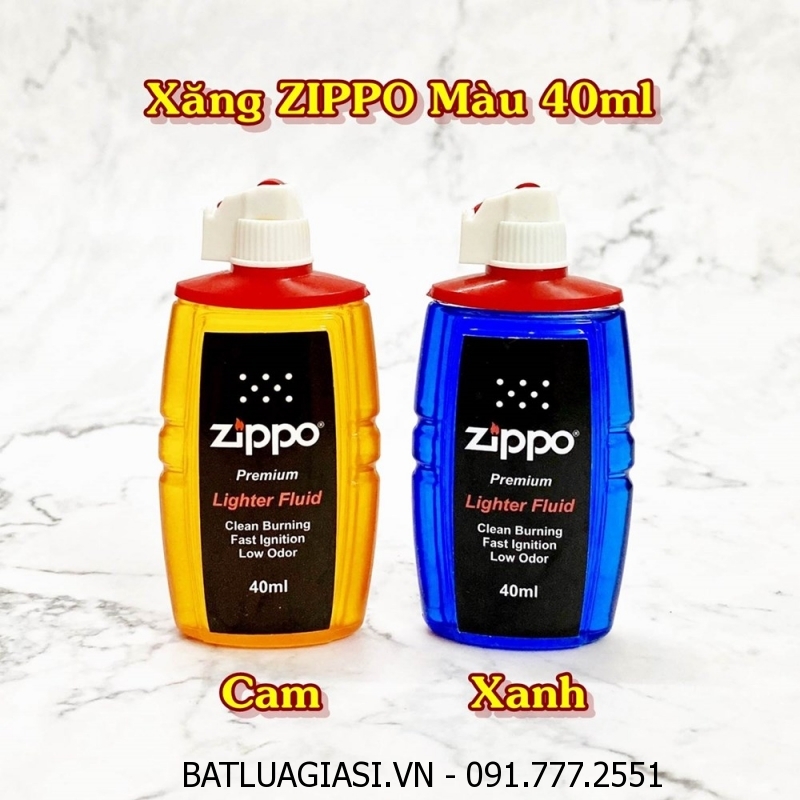 XĂNG ZIPPO MÀU 40ML (VÒI GẬP)