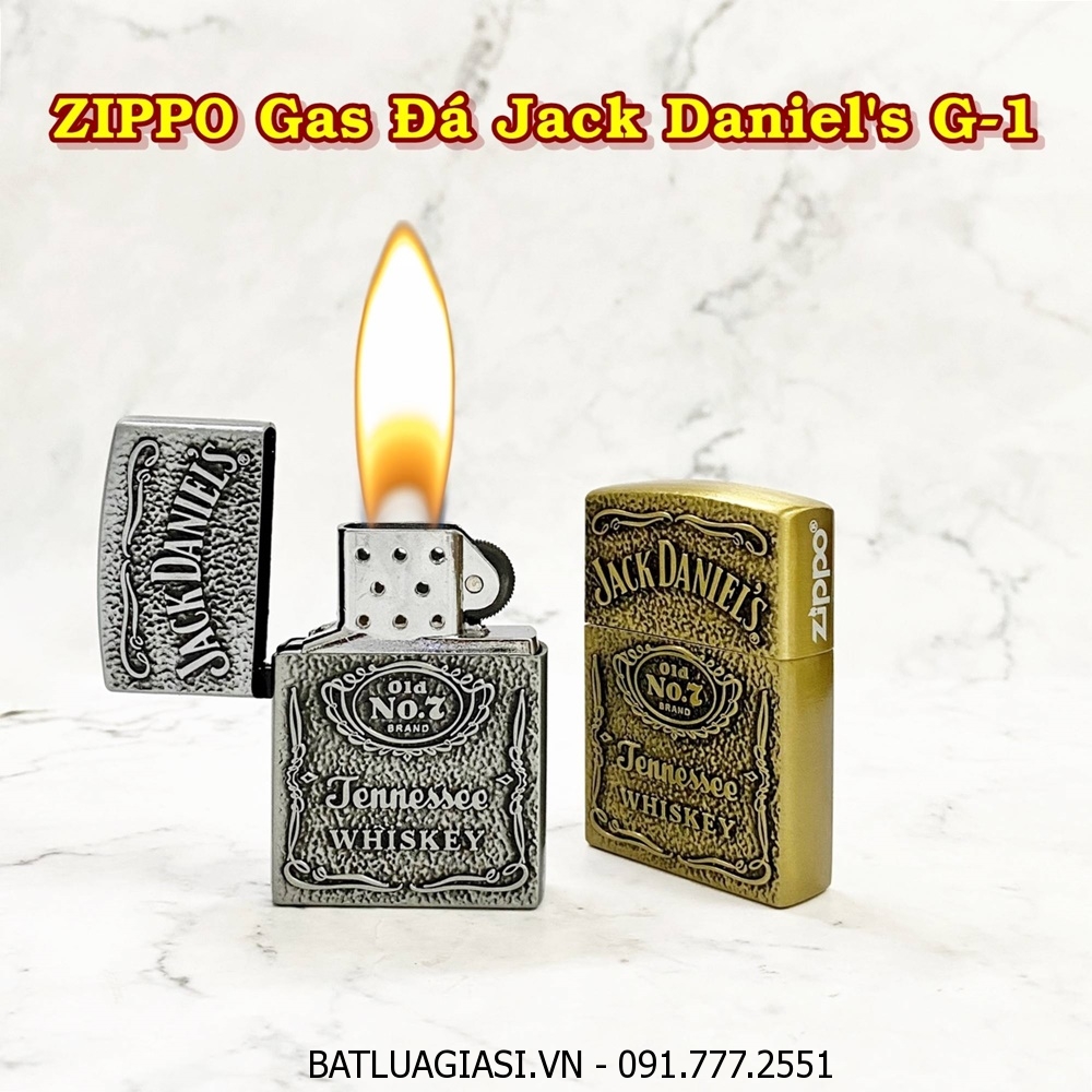 BẬT LỬA ZIPPO GAS ĐÁ JACK DANIEL\'S G-1 - (XÀI GAS)