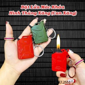 BẬT LỬA MÓC KHÓA HÌNH THÙNG XĂNG (CAN XĂNG) (KIM LOẠI) - (XÀI GAS)