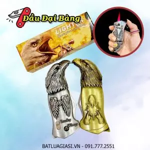 BẬT LỬA KHÈ - DAO BẤM TỰ VỆ LUCKY WINGS HÌNH ĐẦU ĐẠI BÀNG (KIM LOẠI) - (XÀI GAS)