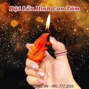 BẬT LỬA HÌNH CON TÔM (KIM LOẠI) - (XÀI GAS)