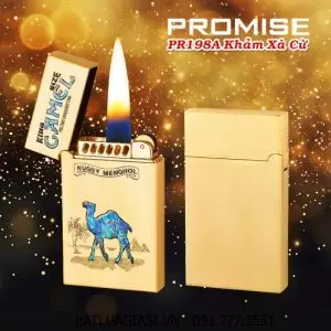 BẬT LỬA XĂNG ĐÁ PROMISE PR198A HÌNH LẠC ĐÀ KHẢM XÀ CỪ - (XÀI XĂNG)