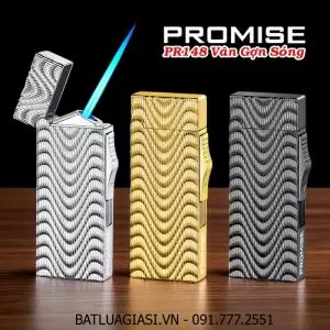 BẬT LỬA KHÈ PROMISE PR148 VÂN GỢN SÓNG DẬP NỔI 2 MẶT - (XÀI GAS)