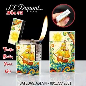 BẬT LỬA DUPONT HÌNH CHIẾC THUYỀN THUẬN BUỒM XUÔI GIÓ M-92 (S.T. DUPONT) - (XÀI GAS)