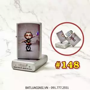 BẬT LỬA ZIPPO SƠN TĨNH ĐIỆN 2 MẶT CHỦ ĐỀ TÂY DU KÝ HÌNH TÔN NGỘ KHÔNG (CÓ MỘC ĐÁY) - (XÀI XĂNG) #148
