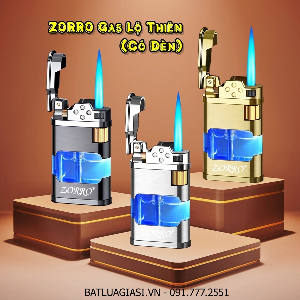 BẬT LỬA KHÈ ZORRO GAS LỘ THIÊN (CÓ ĐÈN) - (XÀI GAS)