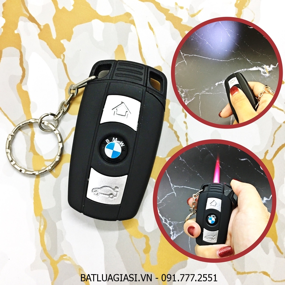 BẬT LỬA KHÈ - MÓC KHOÁ XE HƠI BMW (CÓ ĐÈN PIN) - (XÀI GAS)