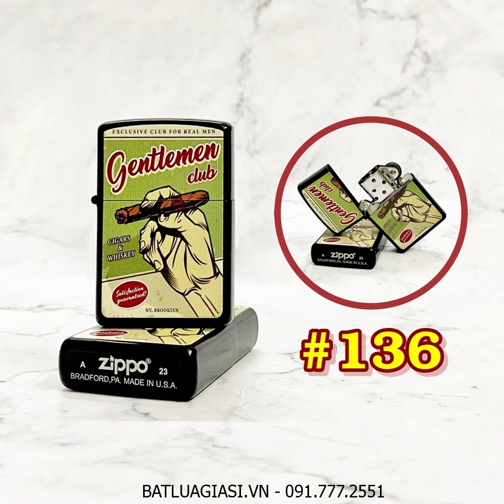 BẬT LỬA ZIPPO SƠN TĨNH ĐIỆN 2 MẶT KIỂU VINTAGE (CÓ MỘC ĐÁY) - (XÀI XĂNG) #136