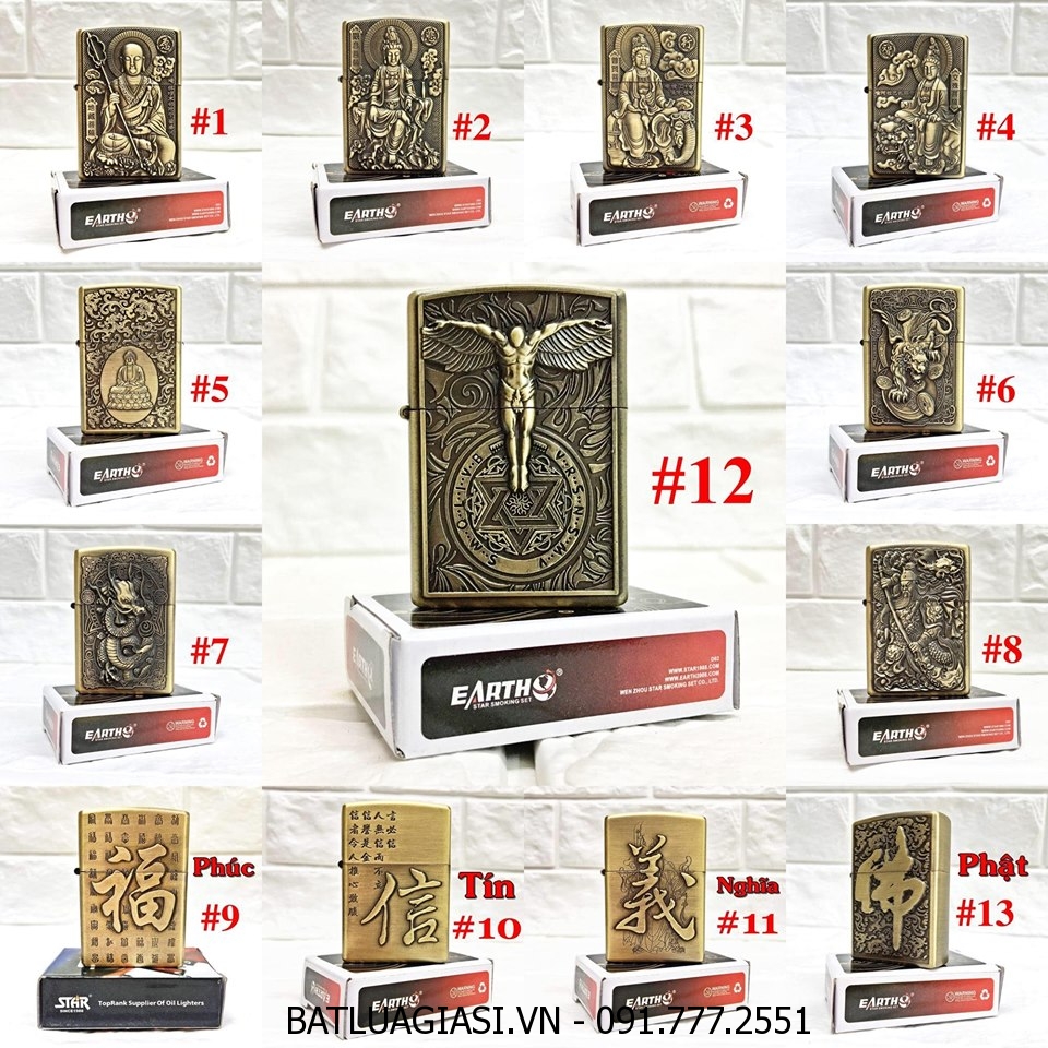 BẬT LỬA ZIPPO HÌNH NỔI CÁC KIỂU - (XÀI XĂNG)