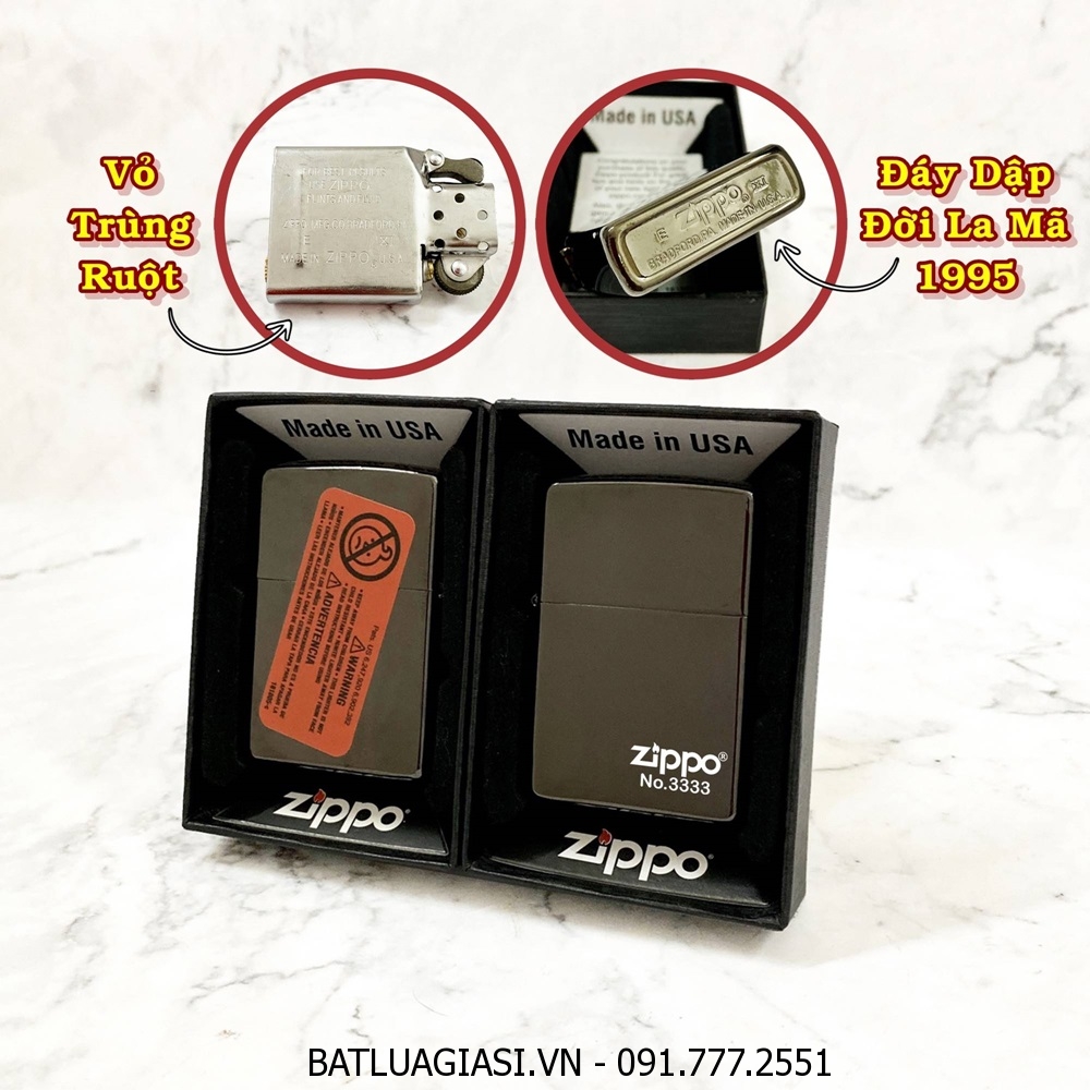 BẬT LỬA ZIPPO MỸ TRƠN BÓNG SỐ TỨ QUÝ - ĐỜI LA MÃ 1995 - RUỘT USA (CÓ TEM ĐỎ) - (XÀI XĂNG) #ĐEN