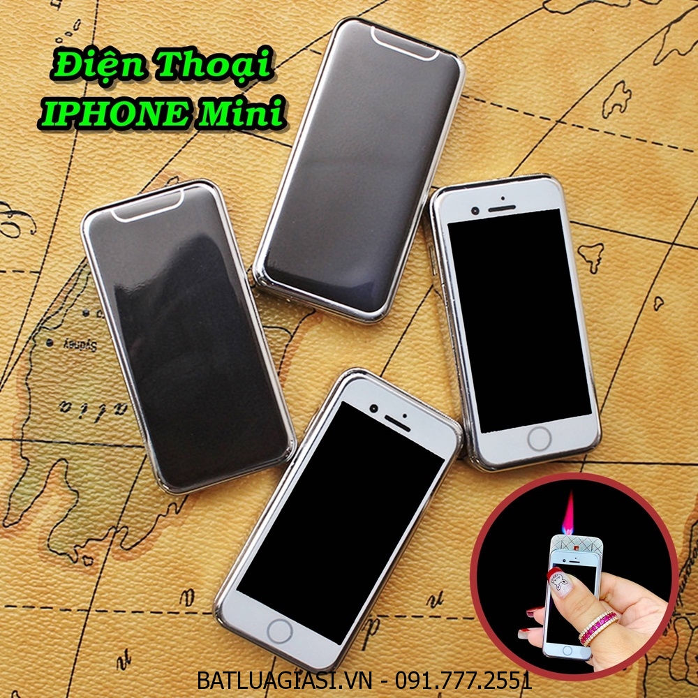 BẬT LỬA KHÈ TRƯỢT HÌNH ĐIỆN THOẠI IPHONE MINI - (XÀI GAS)