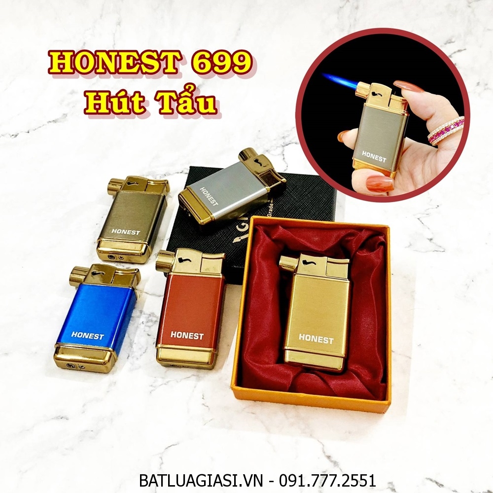 BẬT LỬA KHÈ HONEST 699 HÚT TẨU (CÓ HỘP) - (XÀI GAS)