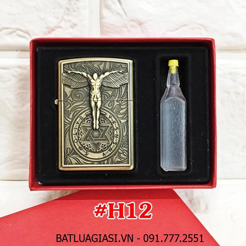 BẬT LỬA ZIPPO HÌNH NỔI (CÓ HỘP VÀ XĂNG) H12