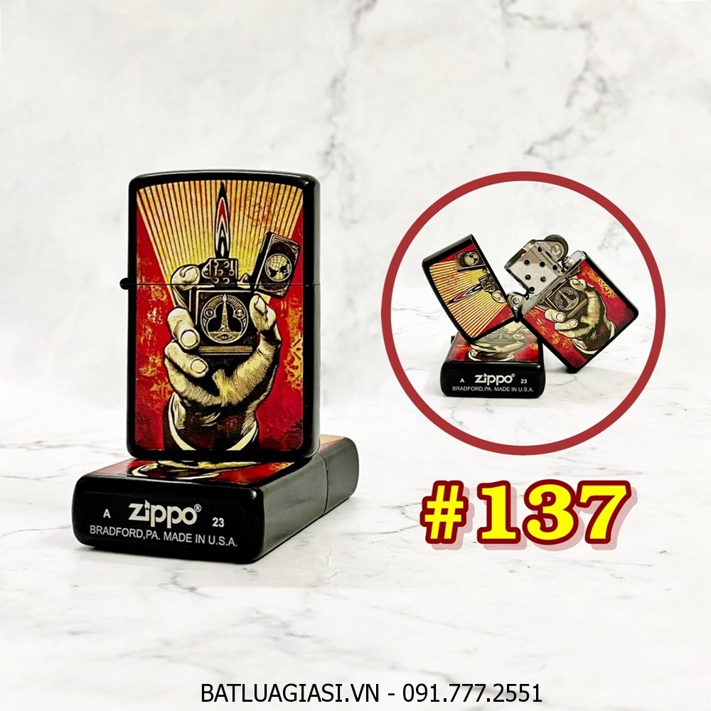 BẬT LỬA ZIPPO SƠN TĨNH ĐIỆN 2 MẶT KIỂU VINTAGE (CÓ MỘC ĐÁY) - (XÀI XĂNG) #137