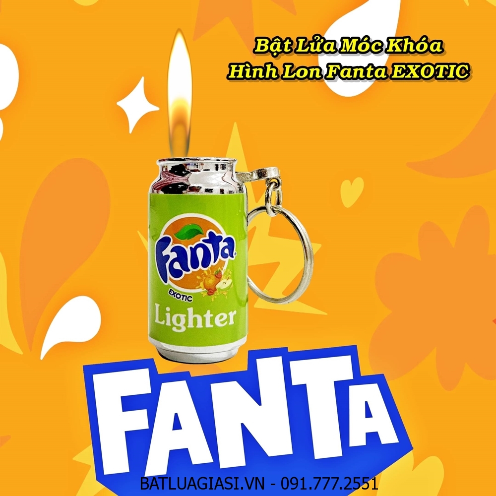 BẬT LỬA MÓC KHÓA HÌNH LON FANTA - (XÀI GAS)