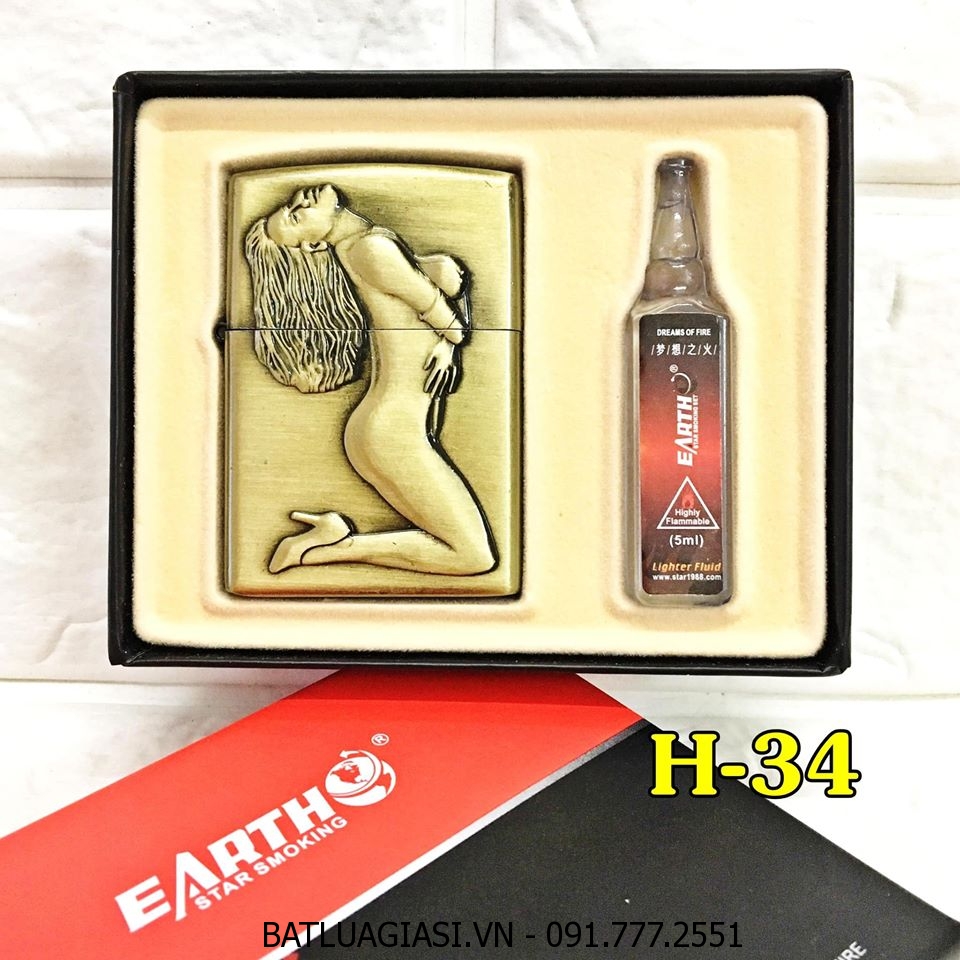 BẬT LỬA ZIPPO SEXY GIRL HÌNH NỔI (CÓ HỘP VÀ XĂNG) H-34