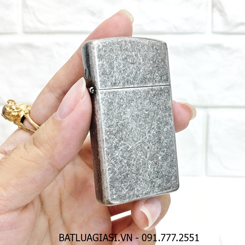 BẬT LỬA ZIPPO SLIM ZORRO BẠC CỔ (FULL BOX) - (XÀI XĂNG)