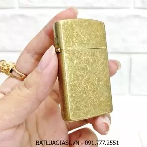 BẬT LỬA ZIPPO SLIM ZORRO VÀNG CỔ (FULL BOX) - (XÀI XĂNG)
