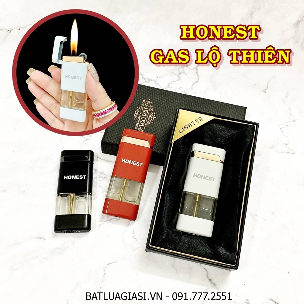 BẬT LỬA HONEST GAS LỘ THIÊN 536 - GAS ĐÁ RÃNH TAY (CÓ HỘP) - (XÀI GAS)